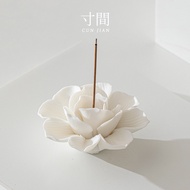 White Lotus Ceramic Incense Inserter Lotus Ornaments Zen Home Interior Living Room Decorations Pure 