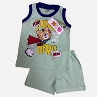Q&KBaby Boy Set 0-36 Month  Kanak2 Baju Singlet &Seluar Pendek Set New Born hinga 3Tahun.