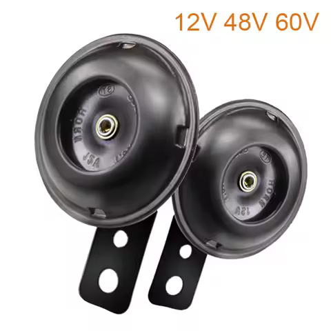 General Motorcycle Electric Horn Kit Waterproof Round Speaker Loud Electric Horn Suitable for Bicycl