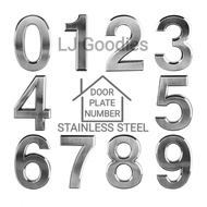 Solid Stainless Steel House Door Address Number Digit Plate/ Nombor Rumah Alamat Pintu / Home Deco S