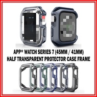 Appl* Watch 8/7series 41MM 45MM Hard Armor Soft TPU Protective Frame Case Cover *Watch 45MM 41MM Pro