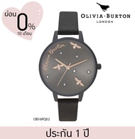 Olivia Burton (โอลิเวีย เบอร์ตัน) นาฬิกาผู้หญิง Pearly Queen ระบบควอตซ์ สายหนัง ขนาดตัวเรือน 34 มม. (OB16PQ02)