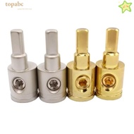 GORROS Car Audio Connector, Gold Silver Pure Copper Car Speaker Wire Terminal, 0GA 4GA 8GA Wire Redu