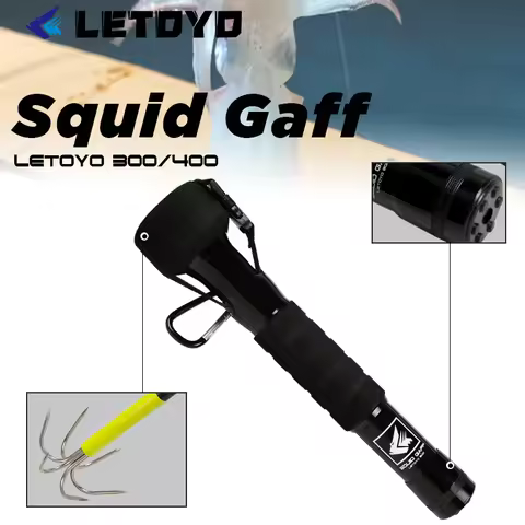 LETOYO Eging Fishing Gaff Squid Gaff Squid Hook Anchor Hook Stainless Steel Preventive Retractable S