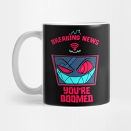 Helluva Boss Hazbin Hotel Sparking News - You're Doomed - Hazbin Hotel Coffee Mug