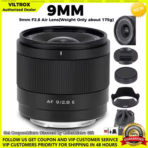 VILTROX AF 9mm F2.8 Air Camera Lens,Auto Focus Ultra-Wide Prime Lens for Sony E-Mount Cameras FX30 Z