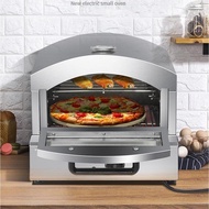 Double layer Pizza Oven Outdoor Electric Pizza Oven Commercial Gas Pizza Oven Portable Small Household Pizza Oven Built-in Thermometer, 304 Stainless Steel