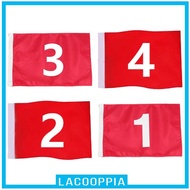 [Lacooppia] Standard Numbered And Portable Golf Flag Measuring 49 X 32 Cm (19.3 X 12.6 Inches) for P