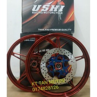 CLEAR STOCK2 SET SAJAY15/Y15ZR Ushi Racing Rim FG510 1.60/1.60x17 (Candy Red) Siap Bearing Bush/Siap
