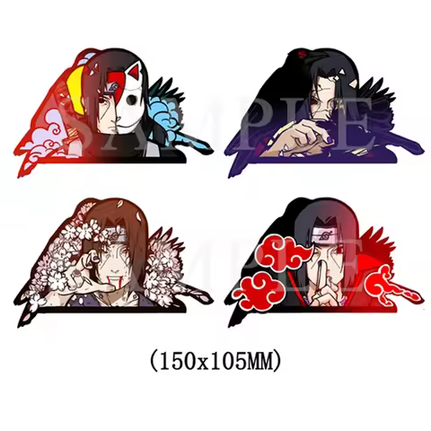 NARUTO Uchiha Itachi 3D Motion lenticular Sticker Anime magic Decals for ,Laptop, Refrigerator Suitc