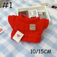 New Year 10CM 15CM Doll Clothes Couple Suit Ancient Style Hanfu Red Cloak Plush Dolls Outfit GIDLE n