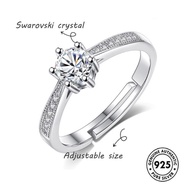 Silver925 &Swarovski Diamond Ring Stone Cincin Women Adjustable TN01