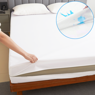 Waterproof Mattress Protector with Zipper Soft &amp; Breathable Noiseless Mattress Cover for Single or Double Bed, Queen/King Size