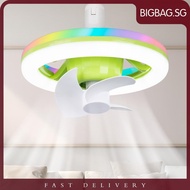 [bigbag.sg] Ceiling Fan with RGB LED Light 3 Modes Ceiling Fans Light E27 Base Ceiling Lamps