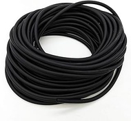 JIH Aquarium Standard 3/16" Black Flexible Airline Tubing with Black Plastic Connectors for Fish Tan