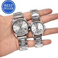 [CS] Relo Analog Silver Stainless Steel Watch Couple