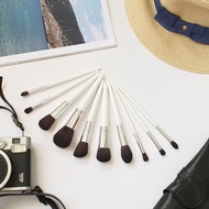 CVB 10pcs White Makeup Brushes Travel Foundation Powder Eyeshadoe Contour Blush