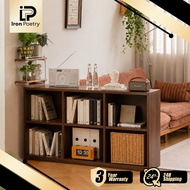 Steel Bookshelf Rak Buku Besi 4/6/9 Cube Wood Grain Storage Display Rack Living Room Office