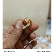 The latest luxurious and elegant motif coin rings Cincin Titanium Anti Karat Cincin Titanium Anti Ka