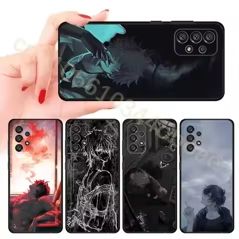 Towa S-Slow Damage Phone Case For Samsung Galaxy A13,21s,22,31,32,52,53,71,80,A91 Soft Black Cover