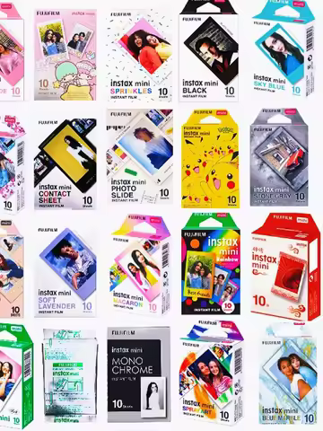 10 30 Sheets Fujifilm Instax Mini Film Exposures Papers Color Design for Fuji Instax mini 12 Film Ca