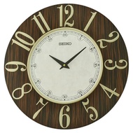 [Powermatic] Seiko QXA800 QXA800Z Brown Large Wooden Case Number 3D Numeral Wall Clock