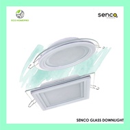 Senco 6" 18W Led Glass Downlight Square/Round