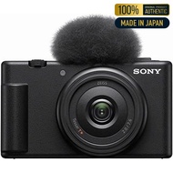 [USED in Japan] Sony ZV-1F B Vlog Camera with 20mm F2.0 Prime Lens, Black, and Windscreen Included