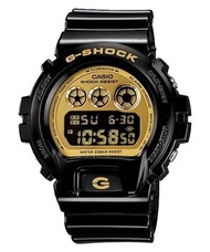 Casio 搖滾前衛風格數位運動錶-黑金 G-SHOCK  DW-6900CB-1