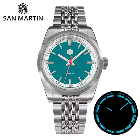 San Martin Men Watch 37mm Fashion Sports Watches NH35 Automatic Mechanical Wristwatch Sapphire 200m 
