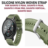 Silicone Nylon Woven Strap Band For Smart Watch Suunto 9 Peak / Pro, Suunto 5 Peak Suunto Vertical Race