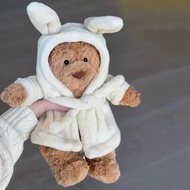 Jelly And Cat Barcelona Bathrobe Bear Eggplant Strawberry Bear Doll - Cute Soothing Companion For Ch