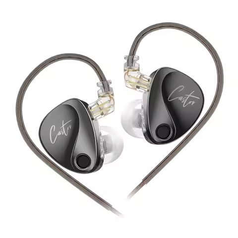 KZ Castor Wired Earphones In Ear Monitor Stage Live Sport Metal Earbuds HiFi Stereo Bass Music Tunin