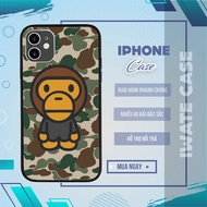 Bape Baby Milo Green Brown Camouflage Phone CASE IWATE CASE for iPhone 6 -13 BAPPOD00209