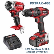 Ozito Cordless Drill & Impact Driver Kit (with 4A Battery and Compact Fast Charger) (Refurbished)