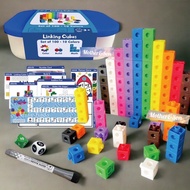 100-Piece Cube Math Set Linking Cubes Large Box Math Games