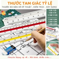 [ Tam Tam ] Scale Triangle Ruler, 3-sided ruler Ruler for Measuring Technical Drawings, Architecture