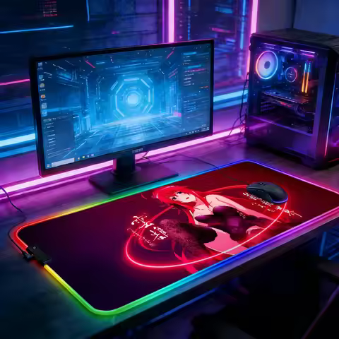 LED Lighting RGB Mouse Pad E-sports Game Keyboard Pad Table Mats High-School DxD Laptop Accessories