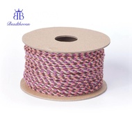 1roll Macrame Cord Rope for Wall Hanging Crafts Gift Wrapping Colorful 2mm 21.87 yards(20m)/roll