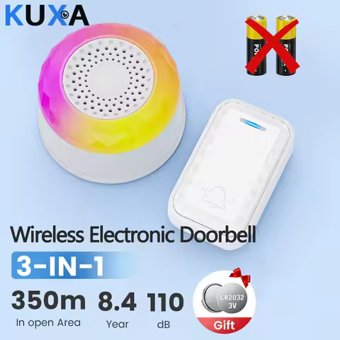 350M lP44 waterproof No Battery EU Plug Doorbell Alarm Night Lighte model lectronic long distance se