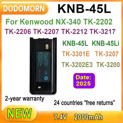 New KNB-45L Rechargeable Battery For Kenwood TK-2200/2206/2207/2212M/2300VP/3200/3202E3/3212L/3302E3
