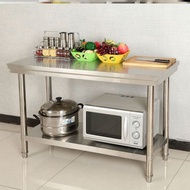 ▤Stainless steel table square folding workbench stall home commercial kitchen cutting table table lo