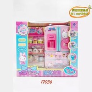 【優選】一言粉紅兔魔法冰箱兒童過家家廚房生夜市地推玩具女孩禮物