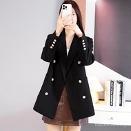 [Ginie] COD Ready Stock Free Shipping A-CDSL Black Small Suit Jacket Women 2025 Spring Autumn New St