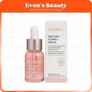 BIOSSANCE 正品正貨 角鯊烷+維他命C玫瑰美白面部精華油玫瑰油 濕淡紋緊致舒緩修護 12ml - [平行進口] 改善肌膚暗沉、抗氧化提亮、緊緻淡紋、深度保濕