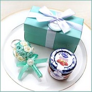 Double Love Tiffany盒「藍蓋hero果醬+捧花鑰匙圈」小禮盒--婚禮小物.禮贈品.送客戶送伴娘幸福朵朵