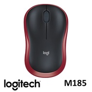 燦坤獨家｜羅技 Logitech M185 無線滑鼠 黑紅色 910-002501