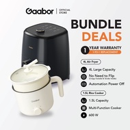 Gaabor Flash Deal Bundle 1.5L Multifunctional Electric Skillet GR-N15A and 4L Air Fryer AF40M-BK03A