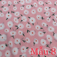 1 piece of 2 meters of 100D silk fabric with small flowers in many designs, size 1m5, company produc