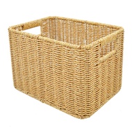 Storage Basket Hand-Woven Rattan Wicker Basket Desktop Organizing Box Various Item Arrangement Nesti